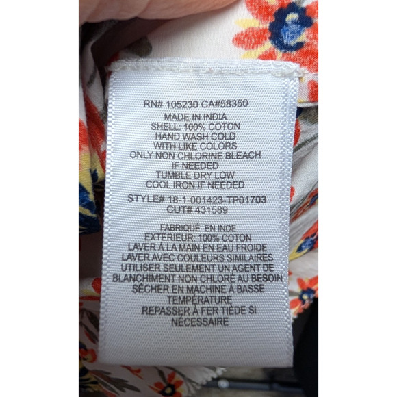 Joie Cleona Puff Sleeve Boho Peasant Prairie Cottage Floral Square Neck Top SML - Picture 8 of 11